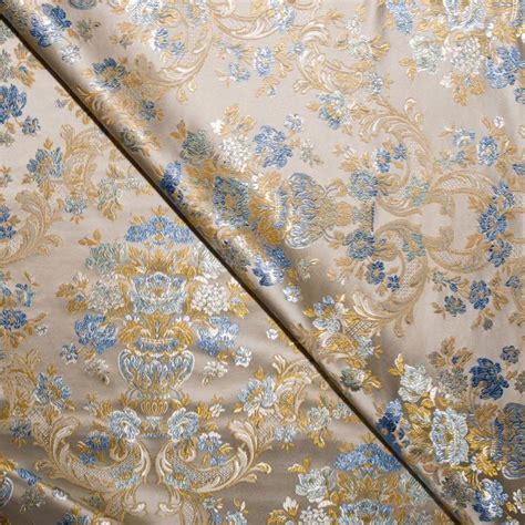 sew sweet metallic floral brocade fabric|Brocade Fabric with Metallic Floral Pattern.